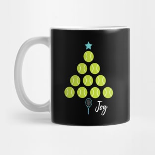 Tennis Christmas Tree Joy Mug